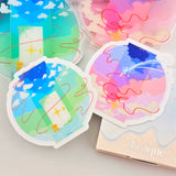 Red String of Fate CLEAR Stickers