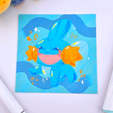 Piplup/Psyduck/Mudkip Art Prints